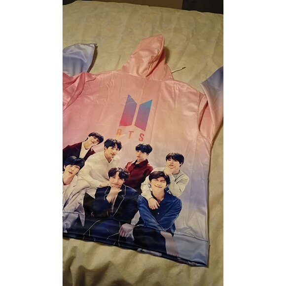 BTS Hoodie Sweatshirt Large Korean Pop Boy Band - Picture 3 of 6